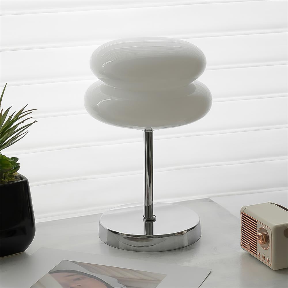 Saturn Glide Modern Glass Table Lamp - Elegant Bedside & Living Room Lighting for Home & Office Decor