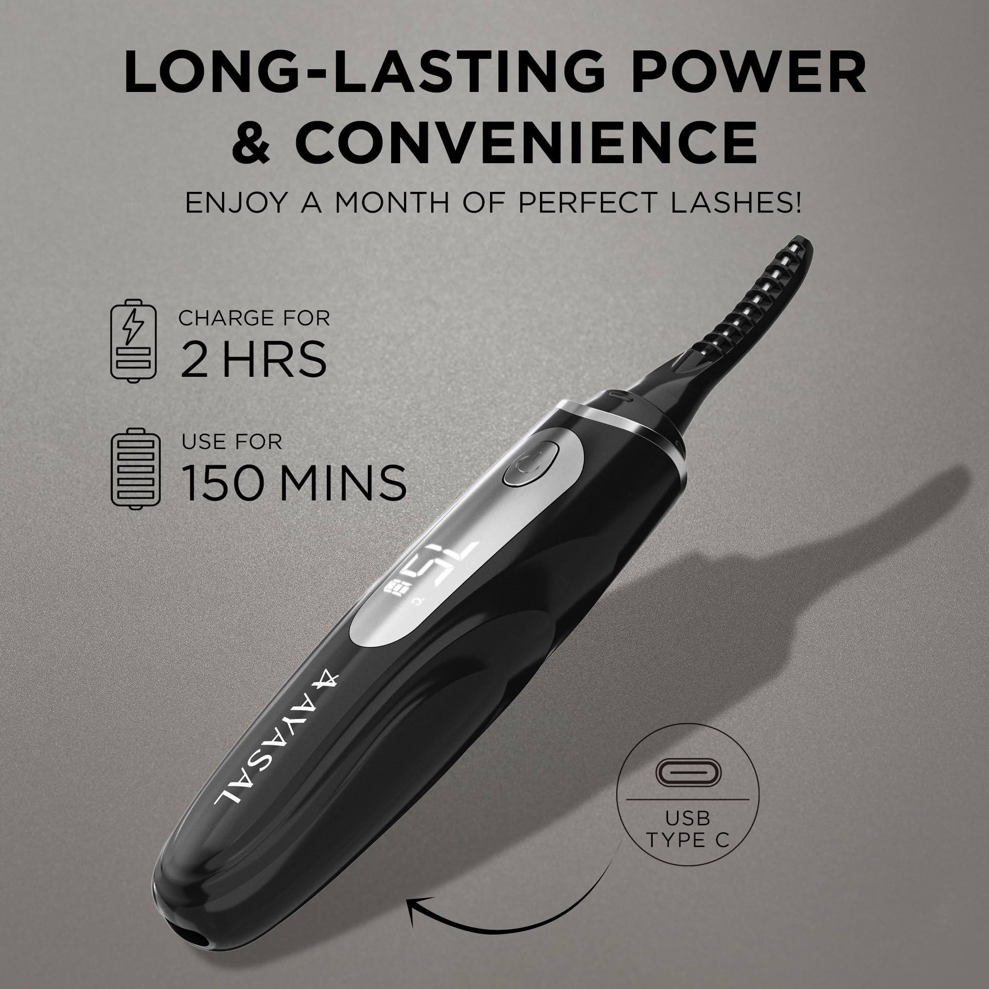 Best Heated Eyelash Curler for Women - 10 Second Fast Heating Electric Lash Curler with Long Lasting Curls - Gentle & Safe Eye Care Tool - Perfect for Daily Makeup, Travel, and Gorgeous Lash Looks