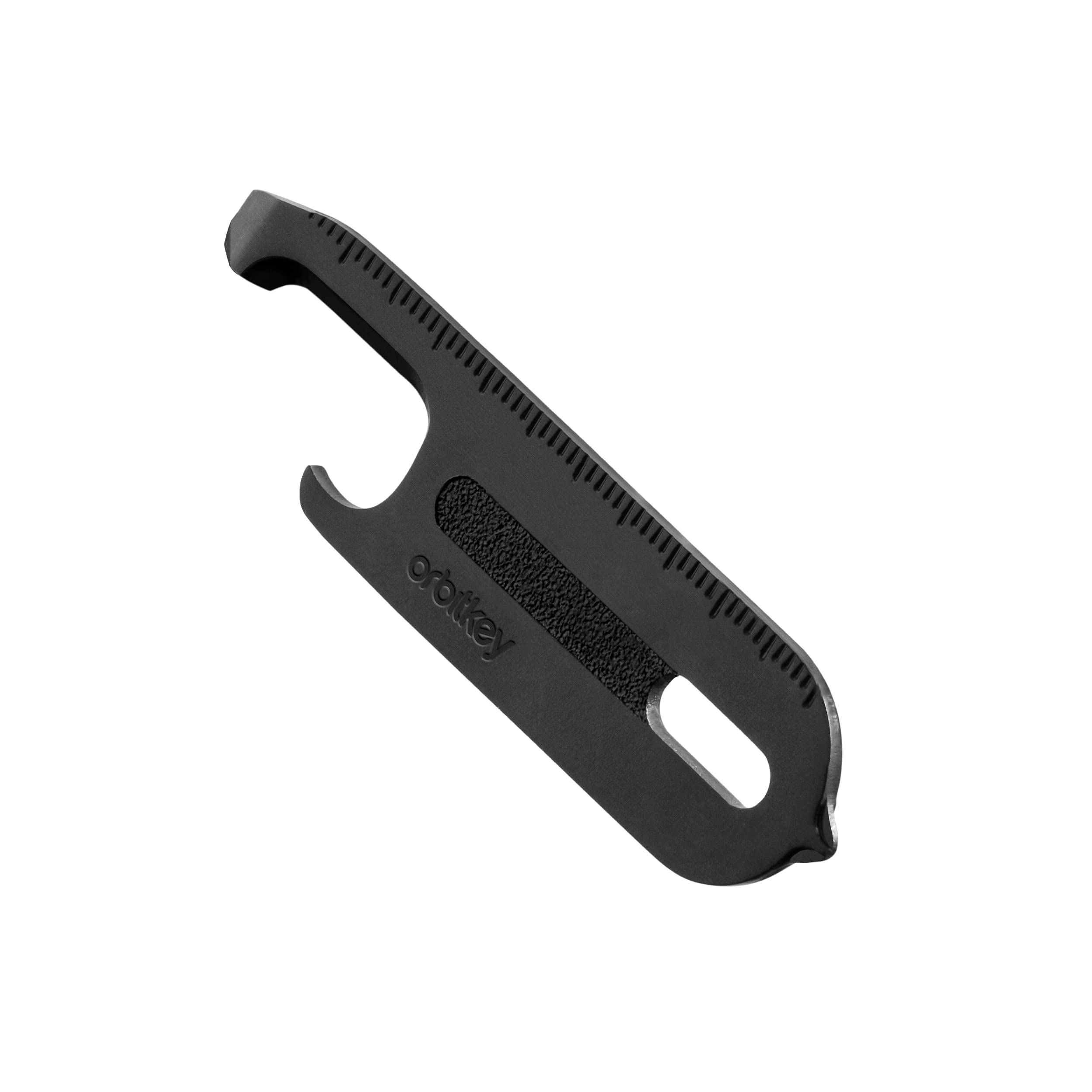 Orbitkey Multi Tool v2 - 9-in-1 Compact Key Organizer with Saffiano Leather Case | Key Ring Holder for 7 Keys | Perfect for Home, Office & Travel Accessories (Licorice Black)