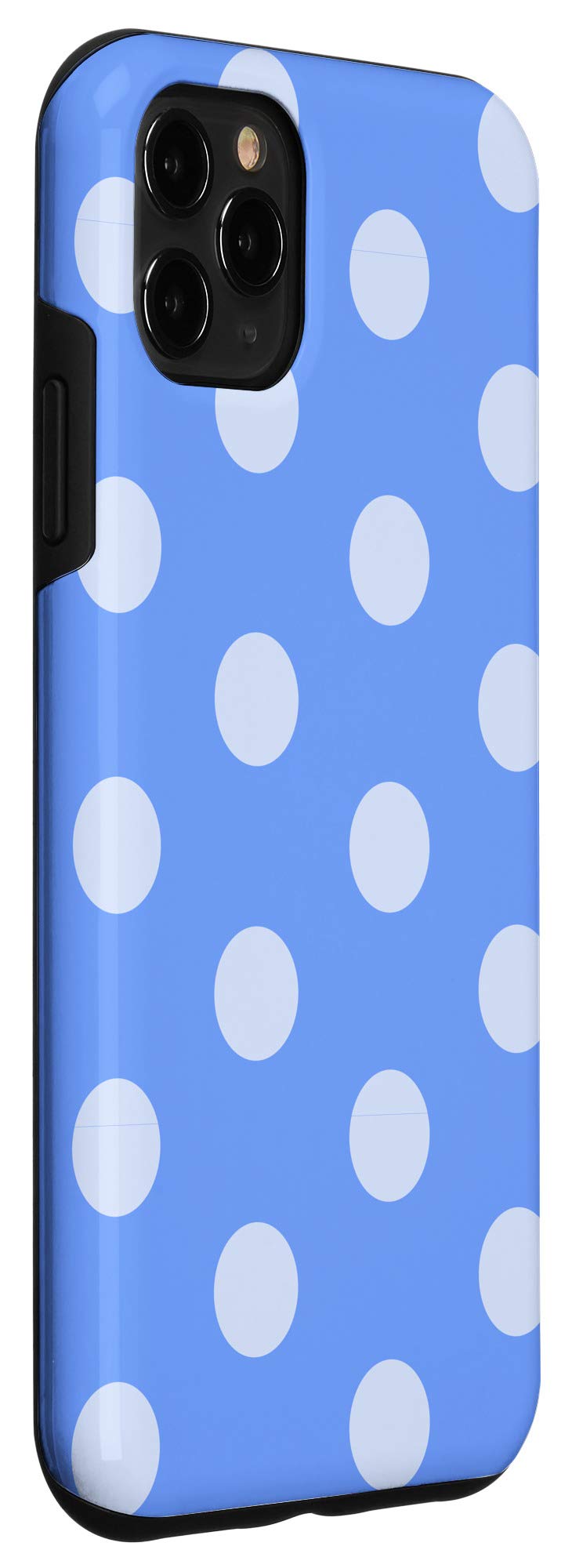 iPhone 11 Pro Max Case - Blue Polka Dot Design with Baby Blue Accents | Slim Protective Cover for Everyday Use, Work & Travel