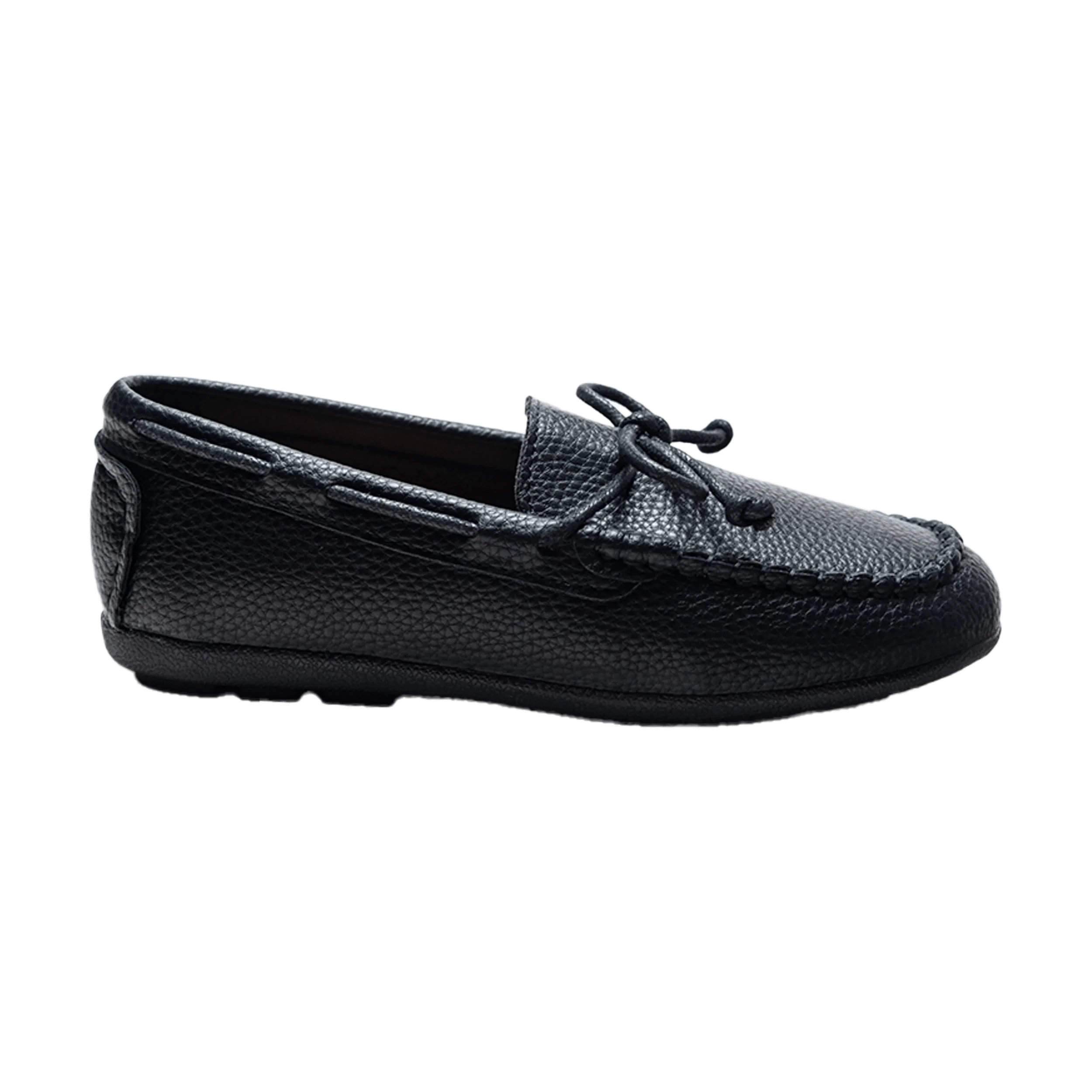 Black Faux Leather Laced Loafers for Women - Comfortable Slip-On Dress Shoes for Work, Office & Casual Outfits - Stylish & Breathable Walking Shoes for Daily Wear