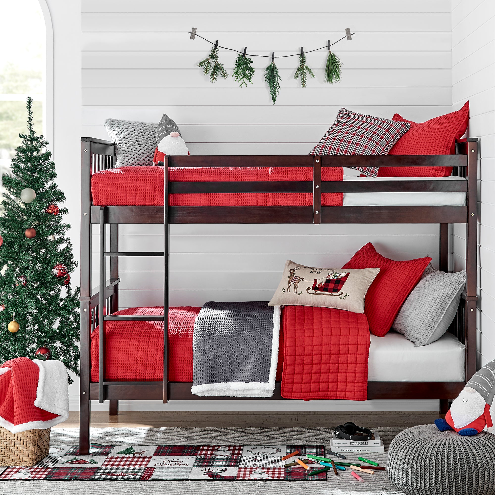 Mills Waffle Red Quilt Set - King Size Bedding, Ultra Soft & Breathable, Perfect for Winter Warmth - Cozy Home Decor, Guest Room & Master Bedroom Upgrade