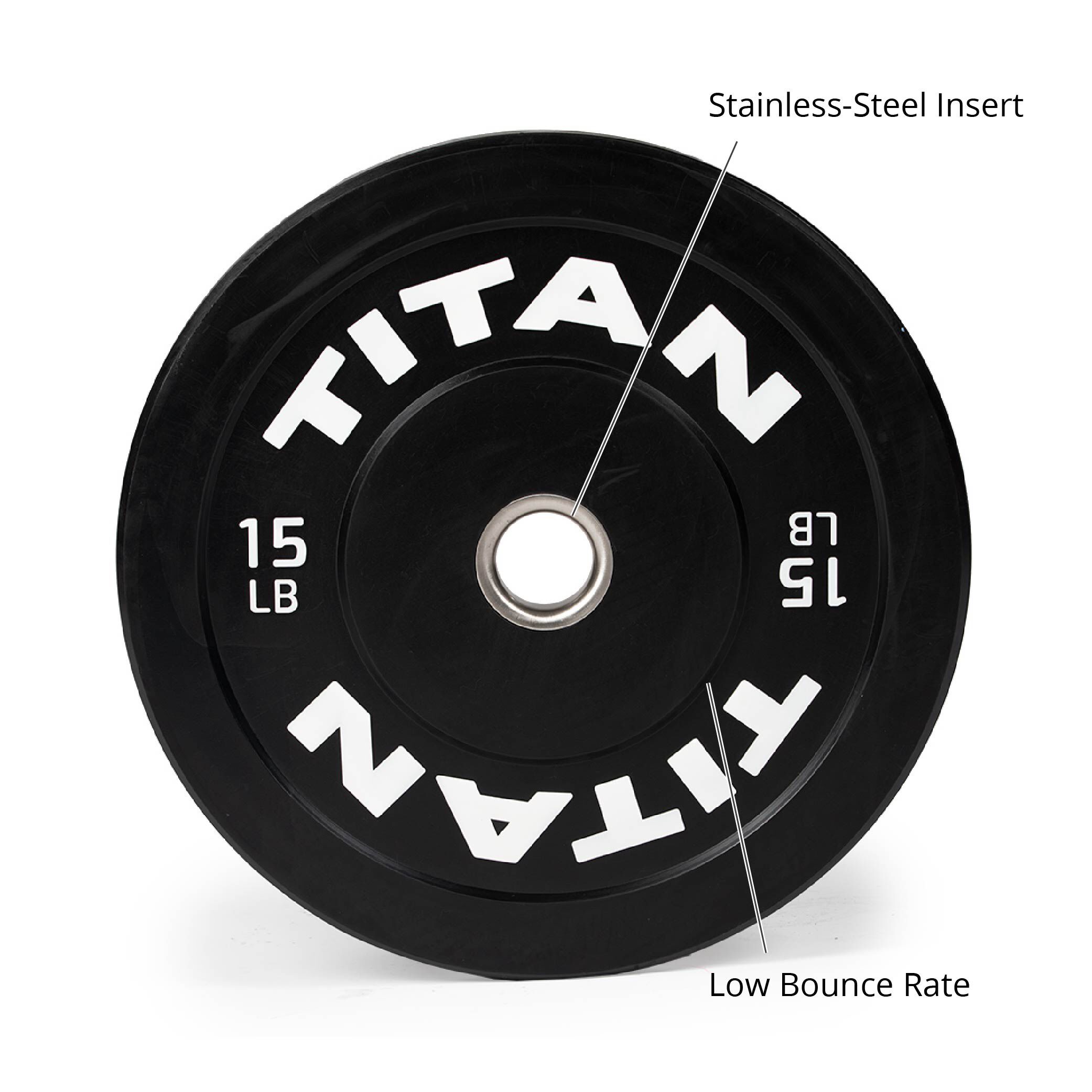 15 LB Pair Economy Bumper Plates - Durable Rubber Weight Plates for CrossFit, Home Gym & Strength Training - Scratch and Dent Discount