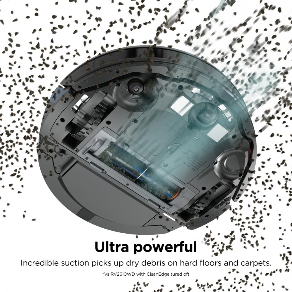 SHARK RV2620WD AI Ultra Robot Vacuum and Mop with Matrix Clean Navigation | CleanEdge Technology | Pet Hair, Carpets & Hard Floors | Alexa Compatible | Black/Mocha | Ideal for Home Cleaning & Smart Home Integration
