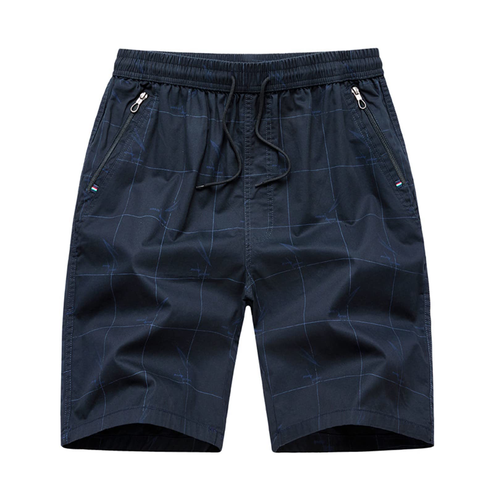 **LindoMaker Men's 5 Inch Inseam Cotton Shorts - Relaxed Fit, Breathable, Quick-Dry for Hiking, Running, Gym & Outdoor Activities**