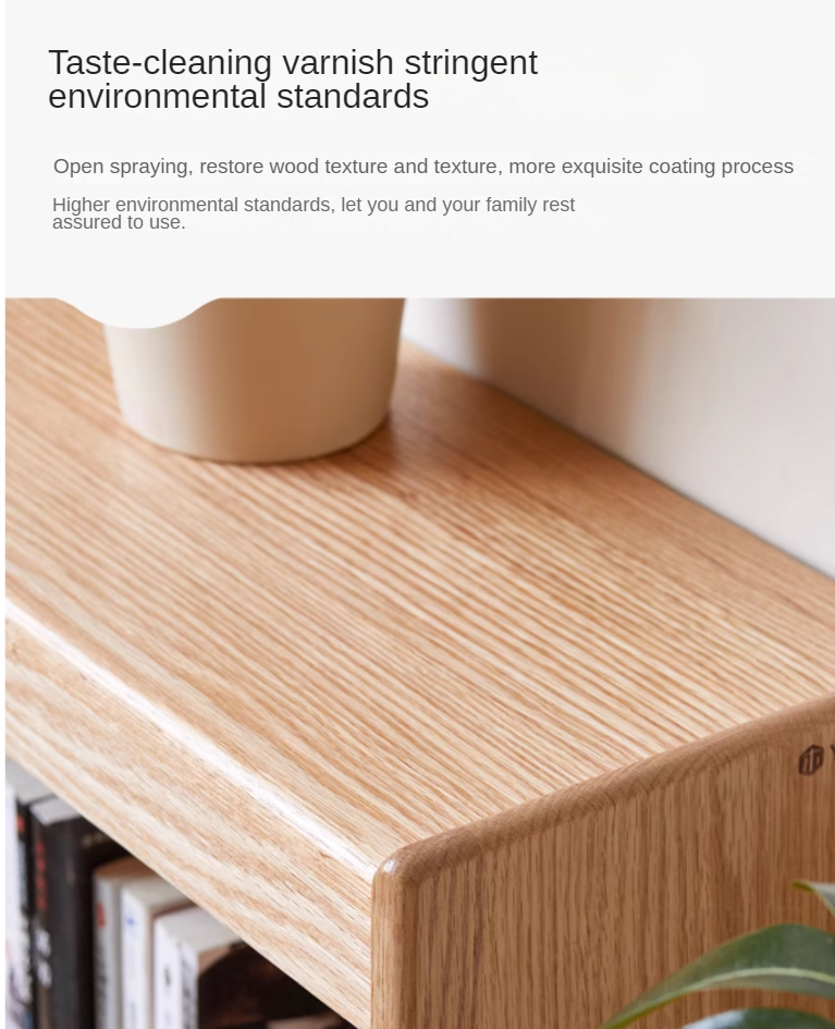 Oak Solid Wood Ultra Narrow Storage Rack - Space-Saving Shelf for Small Rooms, Bathroom, Kitchen & Closet Organization