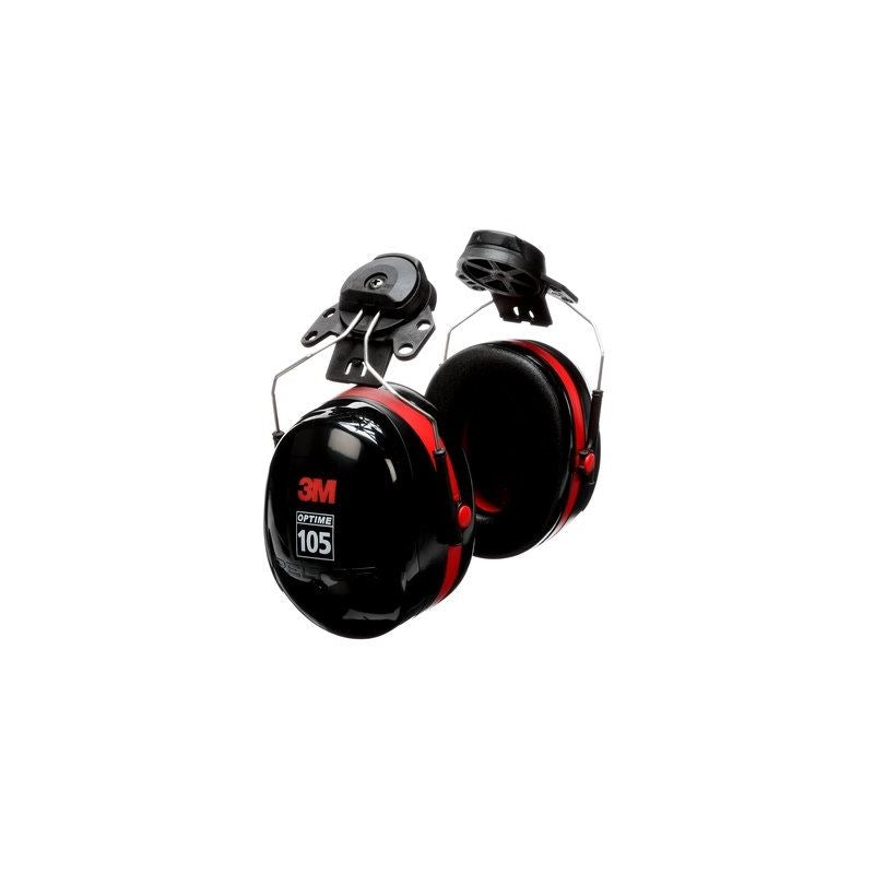 3M Peltor Optime 105 Cap Mount Earmuffs H10P3E - Noise Reduction Safety Earmuffs for Construction, Shooting & Industrial Use