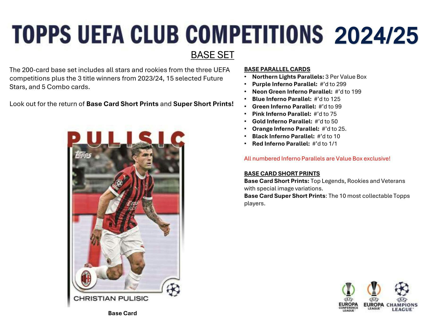 2024-2025 Topps UEFA Club Competitions Soccer 7 Pack Blaster Box - Collectible Soccer Trading Cards for Champions League & Europa League Fans - Perfect for Gifts, Collecting, and Game Day Trading