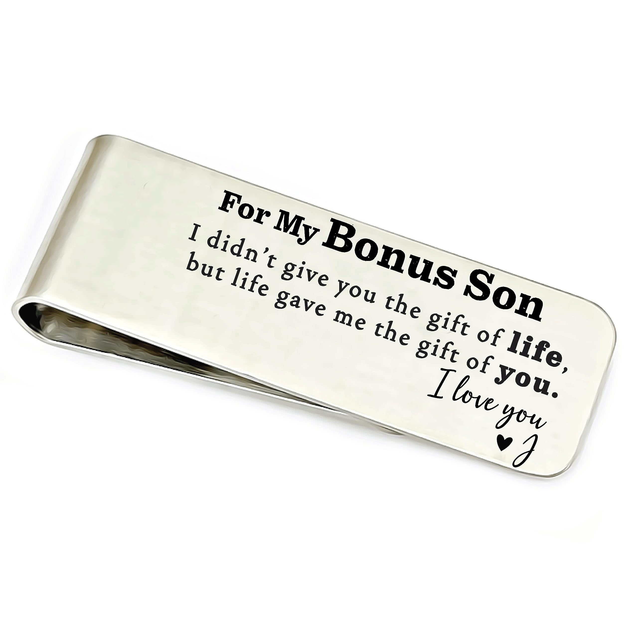 Personalized Stepson Money Clip - Engraved Wallet Gift for Bonus Son, Stepdad & Blended Family | Perfect for Birthdays, Father's Day & Special Occasions