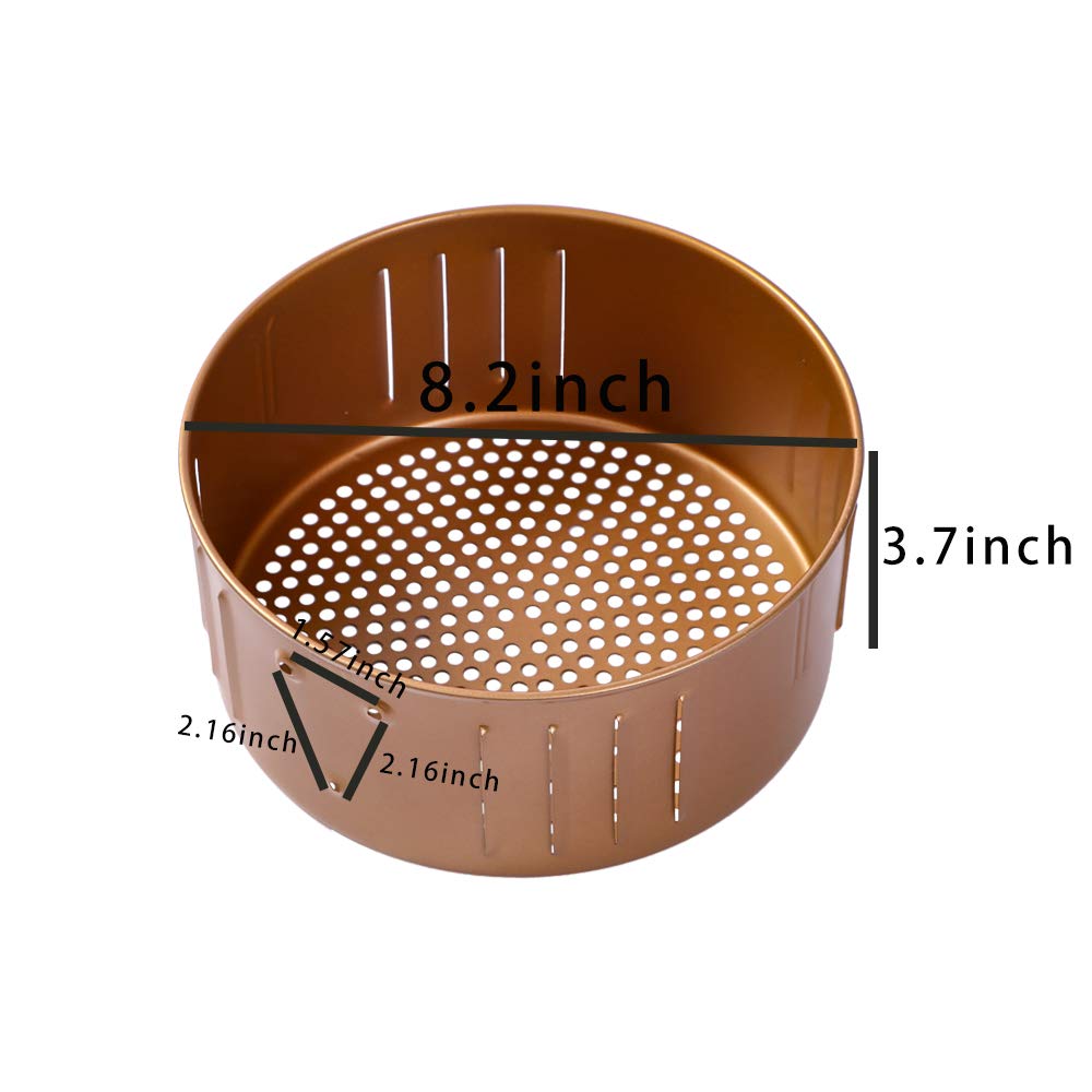 3.7QT Non-Stick Air Fryer Replacement Basket for Power & GoWise USA - Perfect for Healthy Frying, Roasting & Reheating Food
