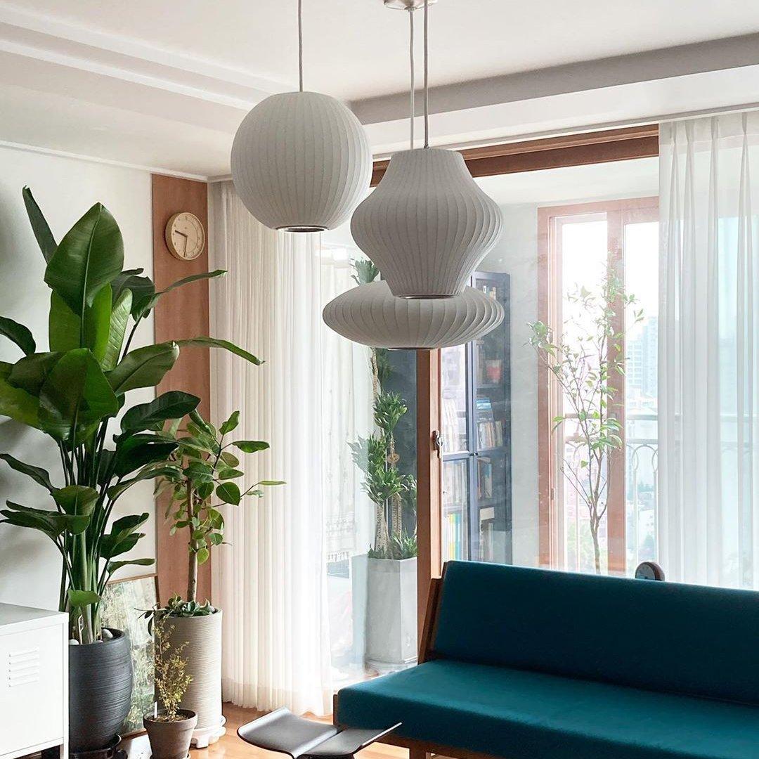 Handmade Bubble Mulberry Silk Pendant Light - Elegant Boho Chandelier for Living Room, Bedroom & Dining Room Decor - Perfect for Home, Cafe and Wedding Venue Lighting