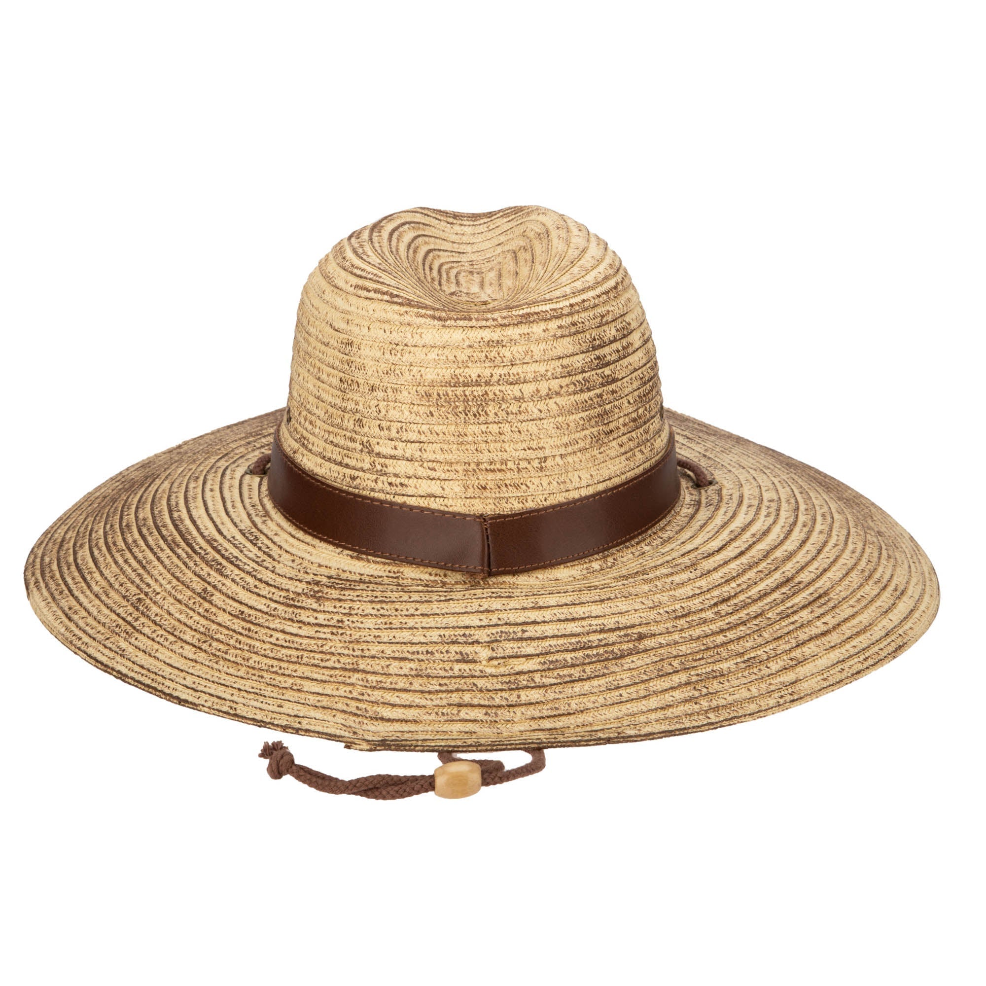 Stylish Men's Paperbraid Fedora Hat with Genuine Leather Band & Adjustable Chin Cord - Perfect for Outdoor Adventures, Casual Wear & Vintage Fashion