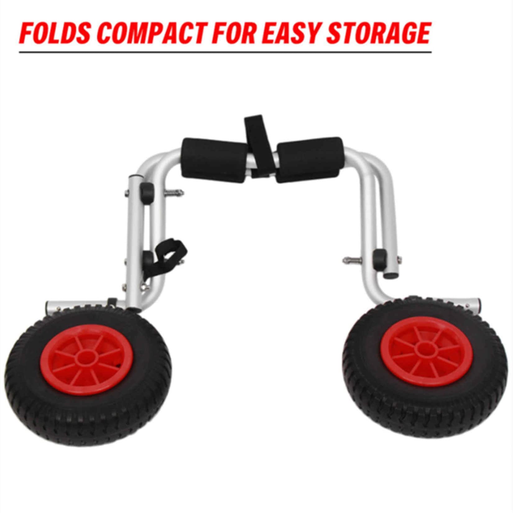 Portable Lightweight Foldable Kayak Canoe Carrier Cart with Removable Wheels - Easy Transport for Boats, Kayaks & Canoes - Perfect for Camping, Fishing & Water Sports Adventures