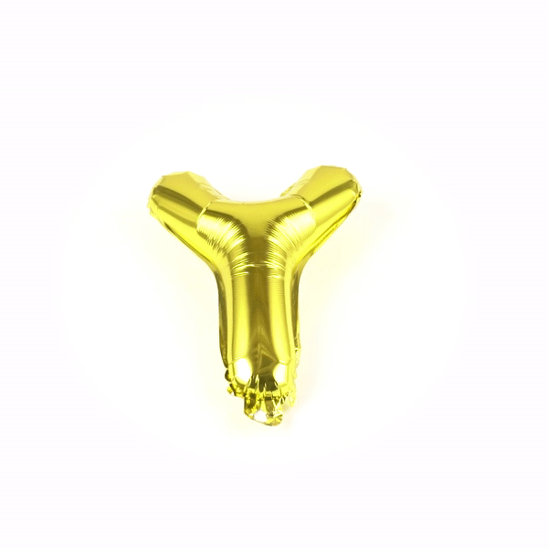Balloonify Gold Mylar Letter Y Balloon - 16 Inch Large Foil Alphabet Balloon for Birthday Party Decorations, Baby Shower, Wedding & Anniversary Celebrations