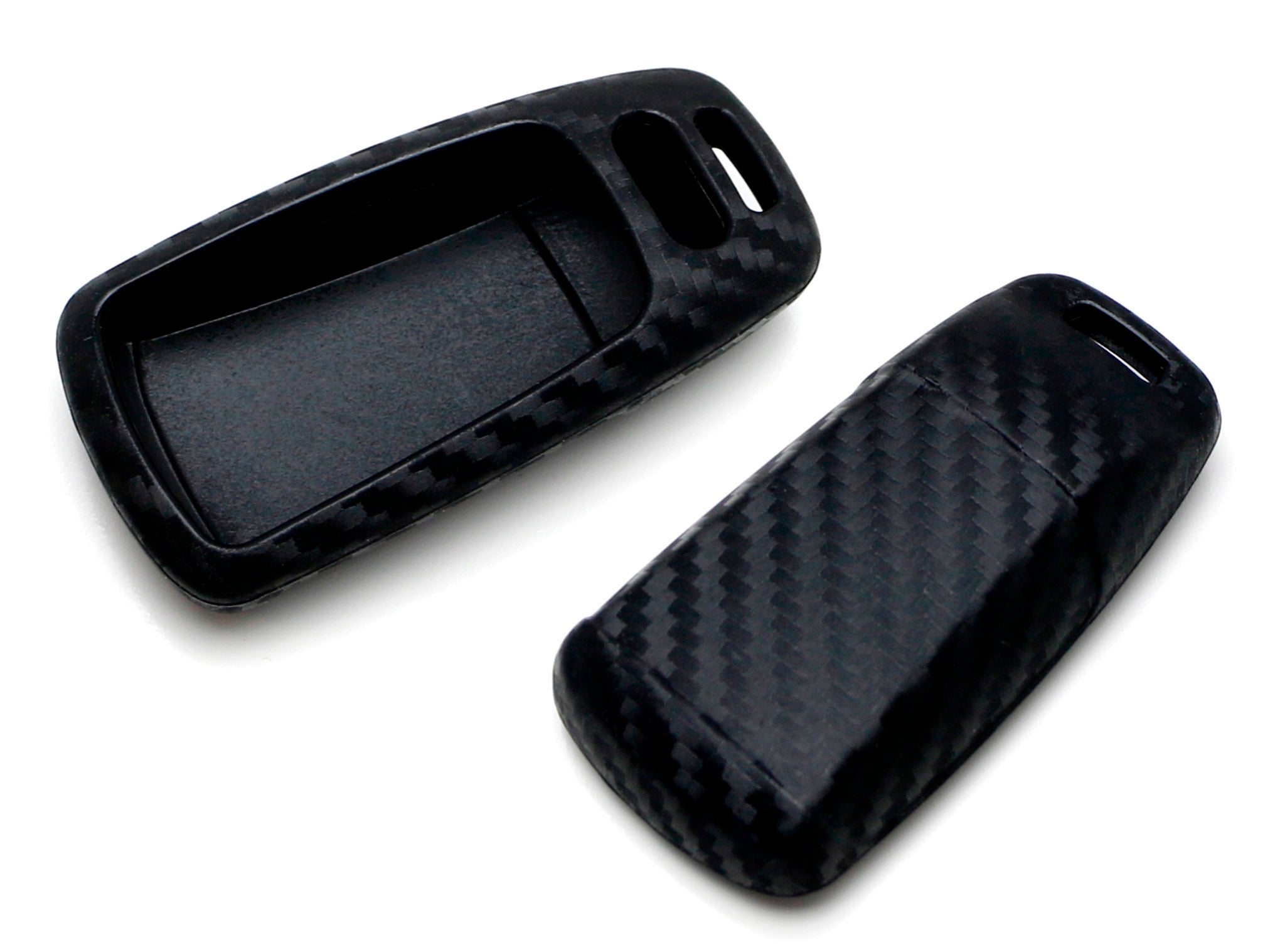 Carbon Fiber Soft Silicone Key Fob Cover for 2017+ Audi A4 A5 Q7 TT Smart Key - Durable Protective Case for Car Remote Keychain (Perfect for Daily Use, Travel & Gift)