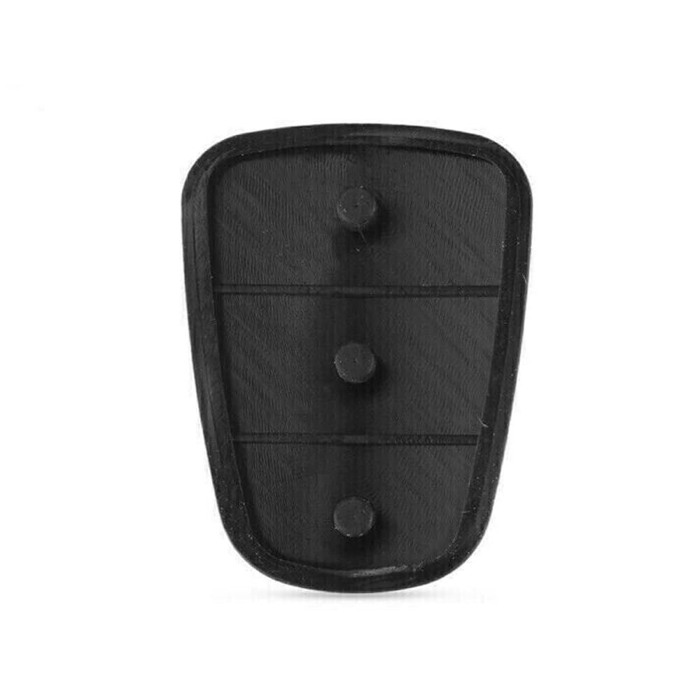 Hyundai Kia Car Key Fob Replacement - 3 Button Remote Case with Rubber Pad for Easy Key Insertion
