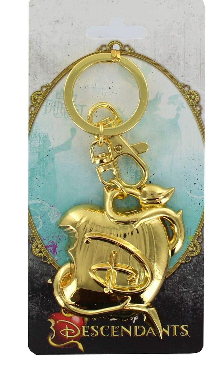 Marvel Descendants Logo Gold Pewter Keychain - Premium Collectible Key Ring for Fans, Gifts, and Everyday Use | Perfect for Backpacks, Keys, and Lanyards