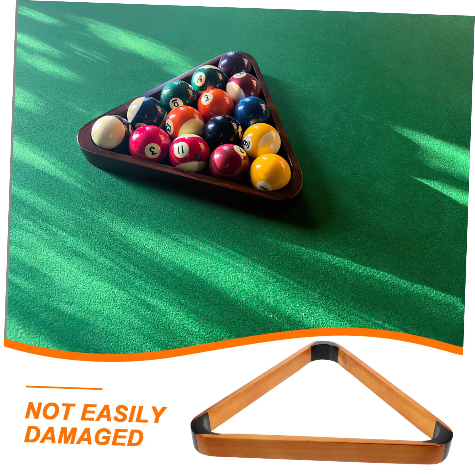 Premium Pine Wood Billiard Ball Rack - Heavy Duty Pool Table Accessory for 8-Ball & 9-Ball Games | Tournament Quality Billiards Equipment with Tripod Design | Perfect for Home Game Rooms, Bars, and Pool Halls