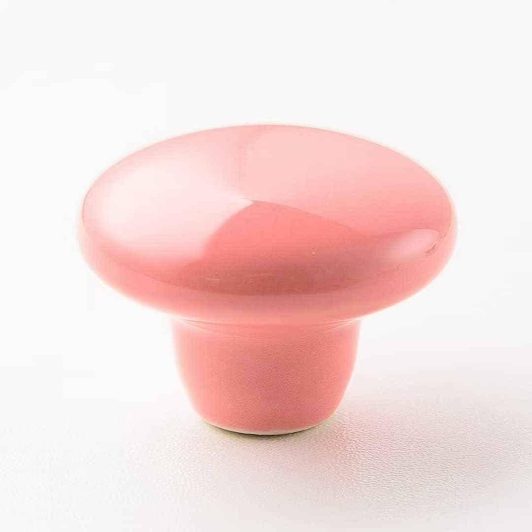 10-Pack Minimalist Ceramic Cabinet Handles & Drawer Knobs - Watermelon Red - Durable & Stylish Hardware for Dressers, Wardrobes & Furniture Upgrades