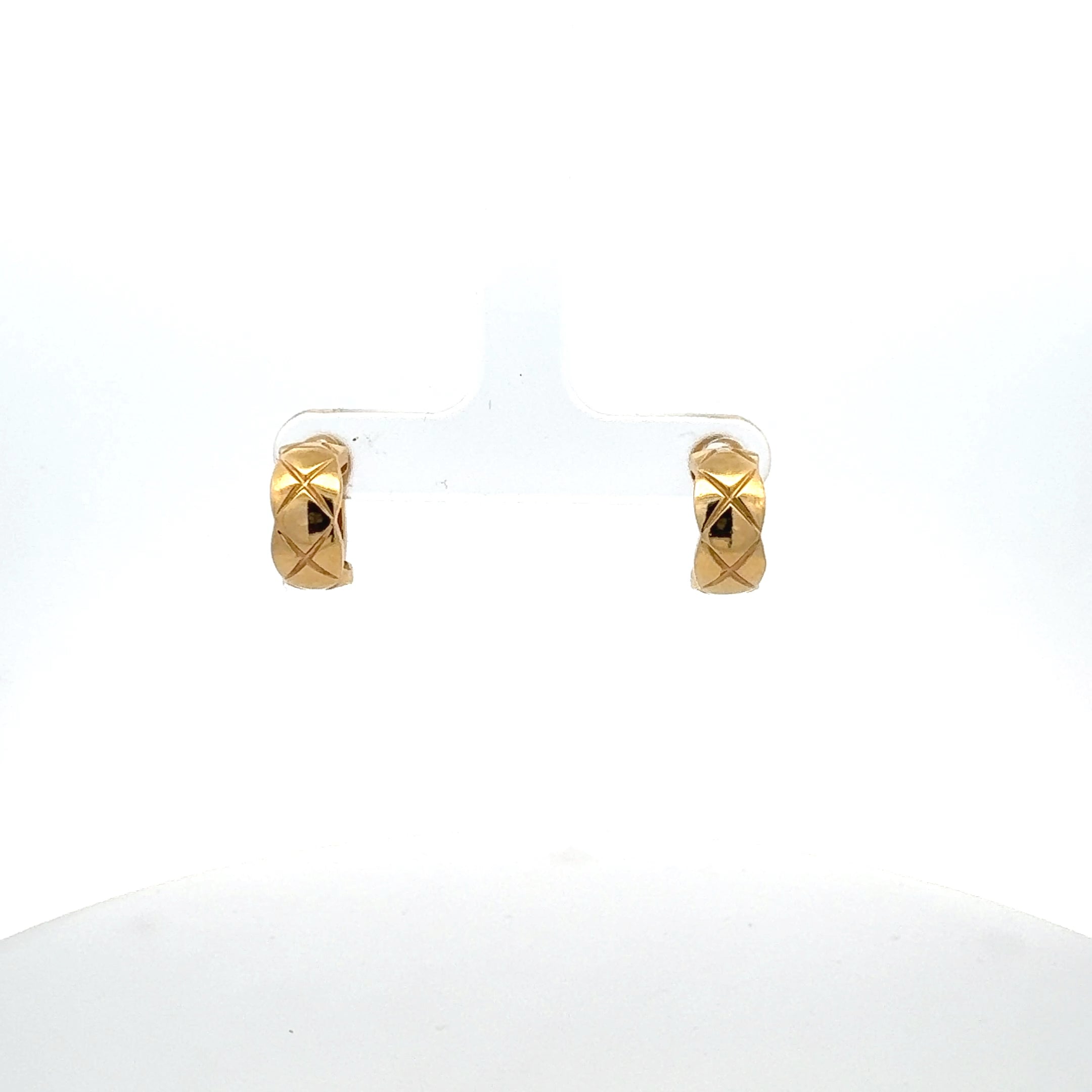 Vintage Chanel 18K Yellow Gold Hoop Earrings 5.60g - Luxury Fashion Jewelry for Women, Perfect for Parties, Weddings & Special Occasions