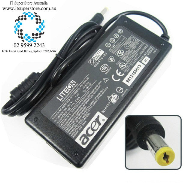 Original Acer Aspire F5 572 N15Q1 65W 19V 3.42A Laptop Charger Power Adapter - Compatible with Acer Laptops, Perfect for Home, Office & Travel Use