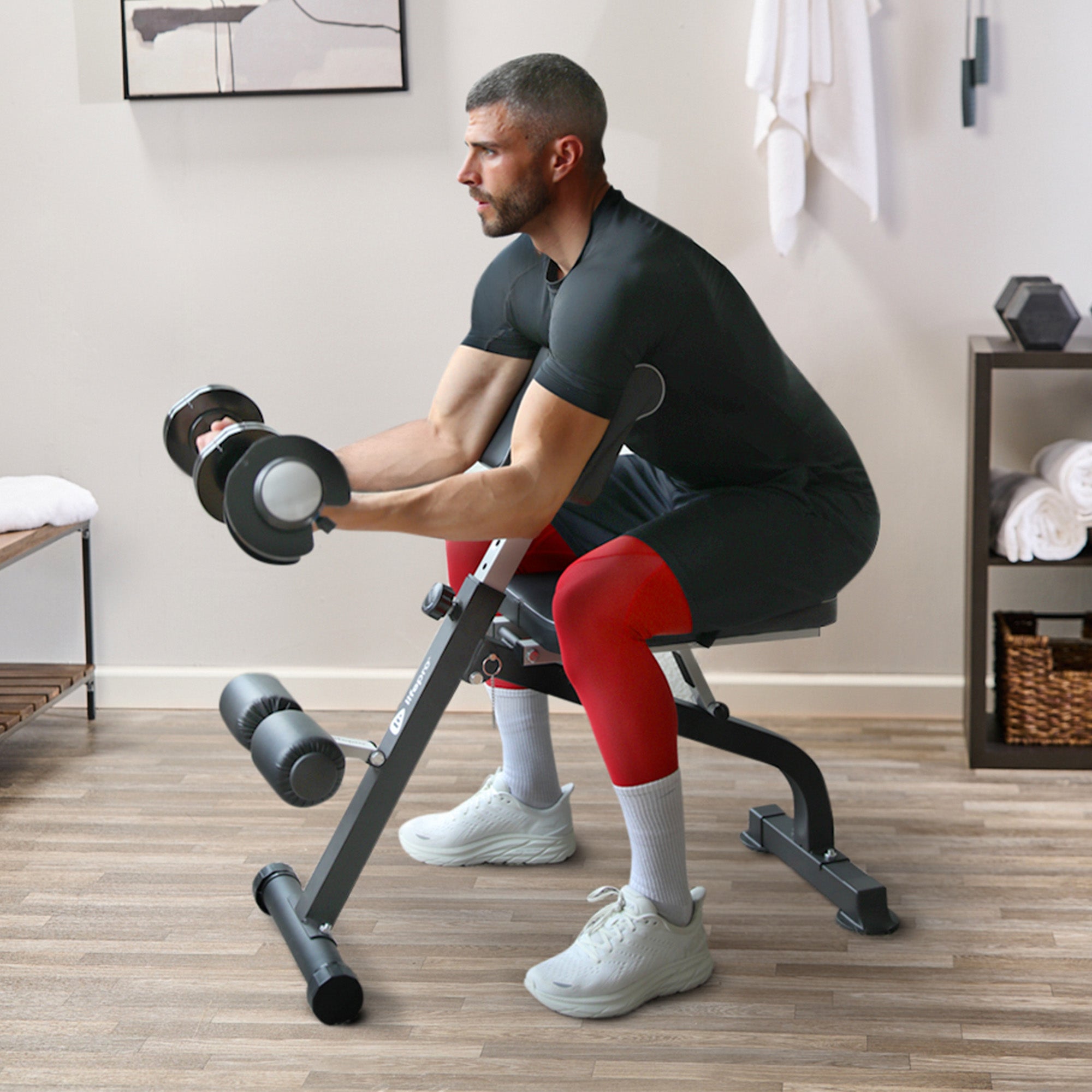 SculptTrainer™ Multipurpose Roman Chair - Adjustable Hyperextension Bench for Core & Back Workouts - Home Gym Equipment for Strength Training & Ab Exercises - Perfect for Fitness Enthusiasts & Athletes
