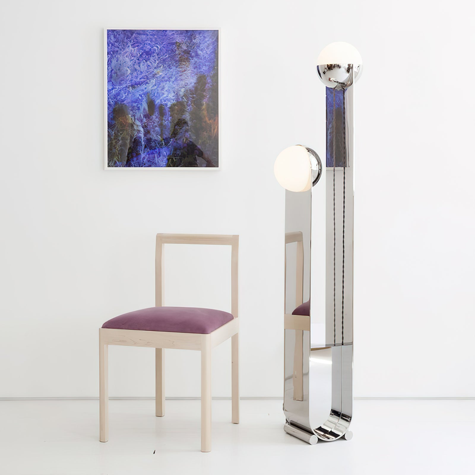 Modern Double Ball LED Floor Lamp - Adjustable Brightness for Living Room, Bedroom & Office - Stylish Standing Light with Remote Control & Dimmable Features