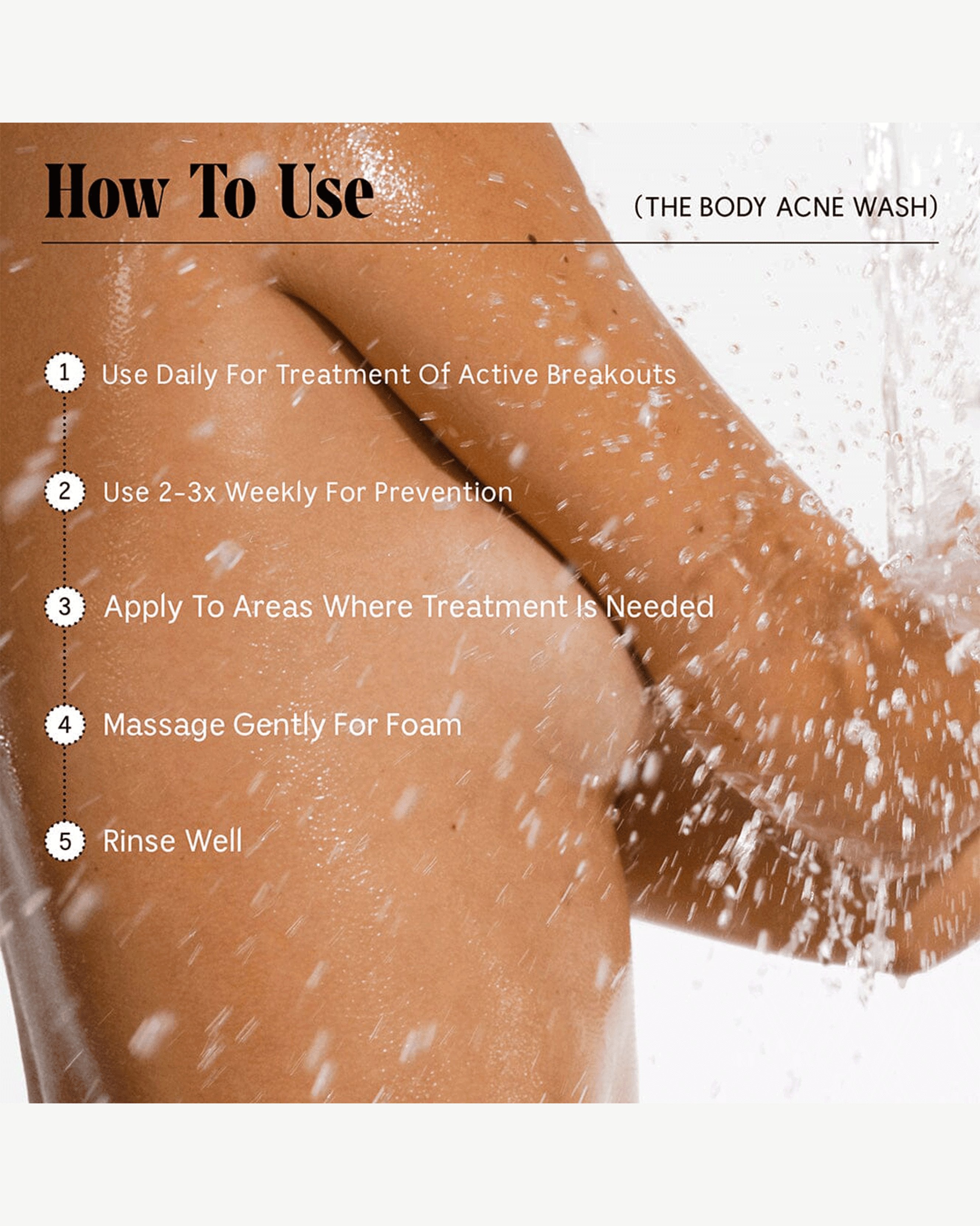 Best Acne Wash for Body - Gentle & Effective Cleanser for Back, Chest & Shoulder Breakouts - Perfect for Daily Shower & Post-Workout Skincare