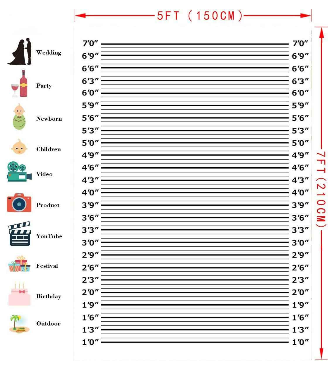 5x7ft Mugshot Backdrop - Police Lineup & Prison Theme Photography Background for Bachelorette Parties, Birthday Celebrations & Themed Events - Durable Photo Booth Props (LSFH634) - Perfect for Crime Scene Parties, Jailhouse Themes & Funny Group Photos