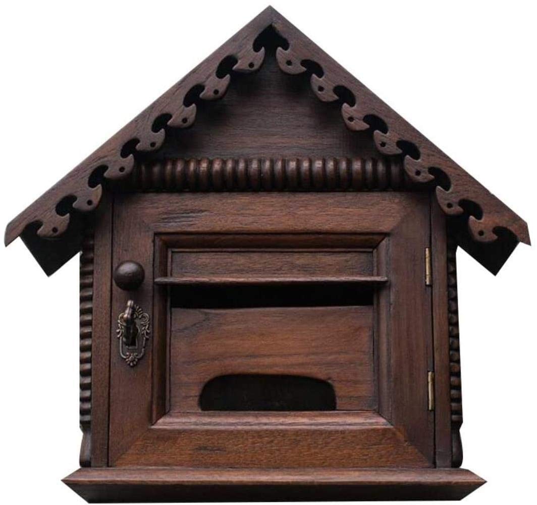 Secure Locking Outdoor Mailbox - Waterproof & Rainproof Wall-Mounted Post Box for Villa, House & Garden - Perfect for Newspaper & Package Delivery Protection