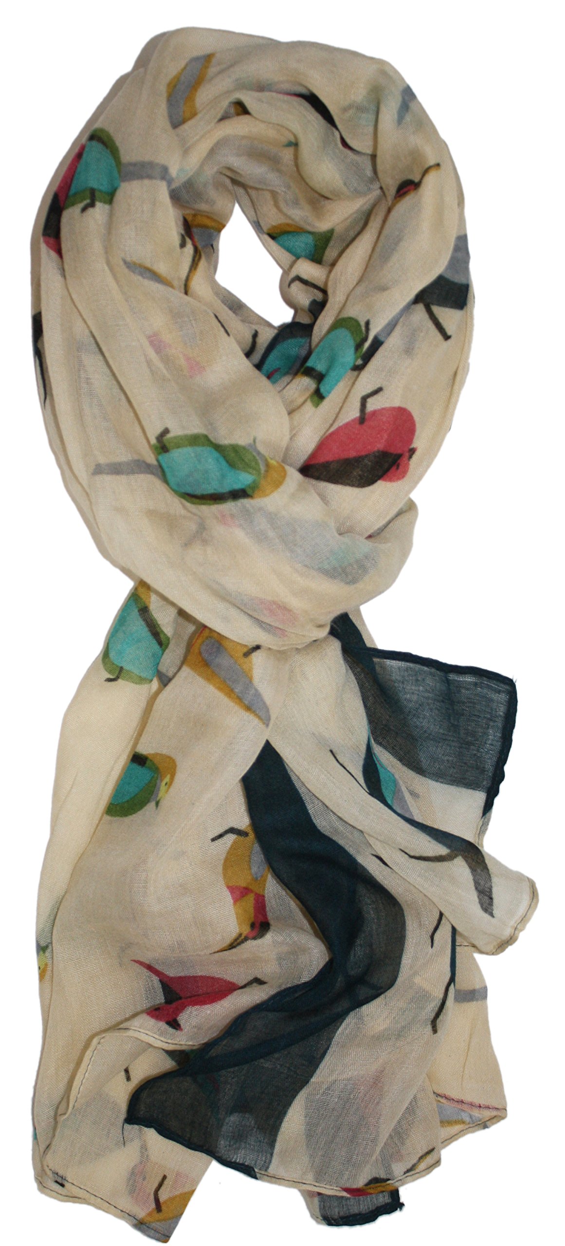 Songbird Print Scarf for Bird Lovers - Stylish Nature Accessory