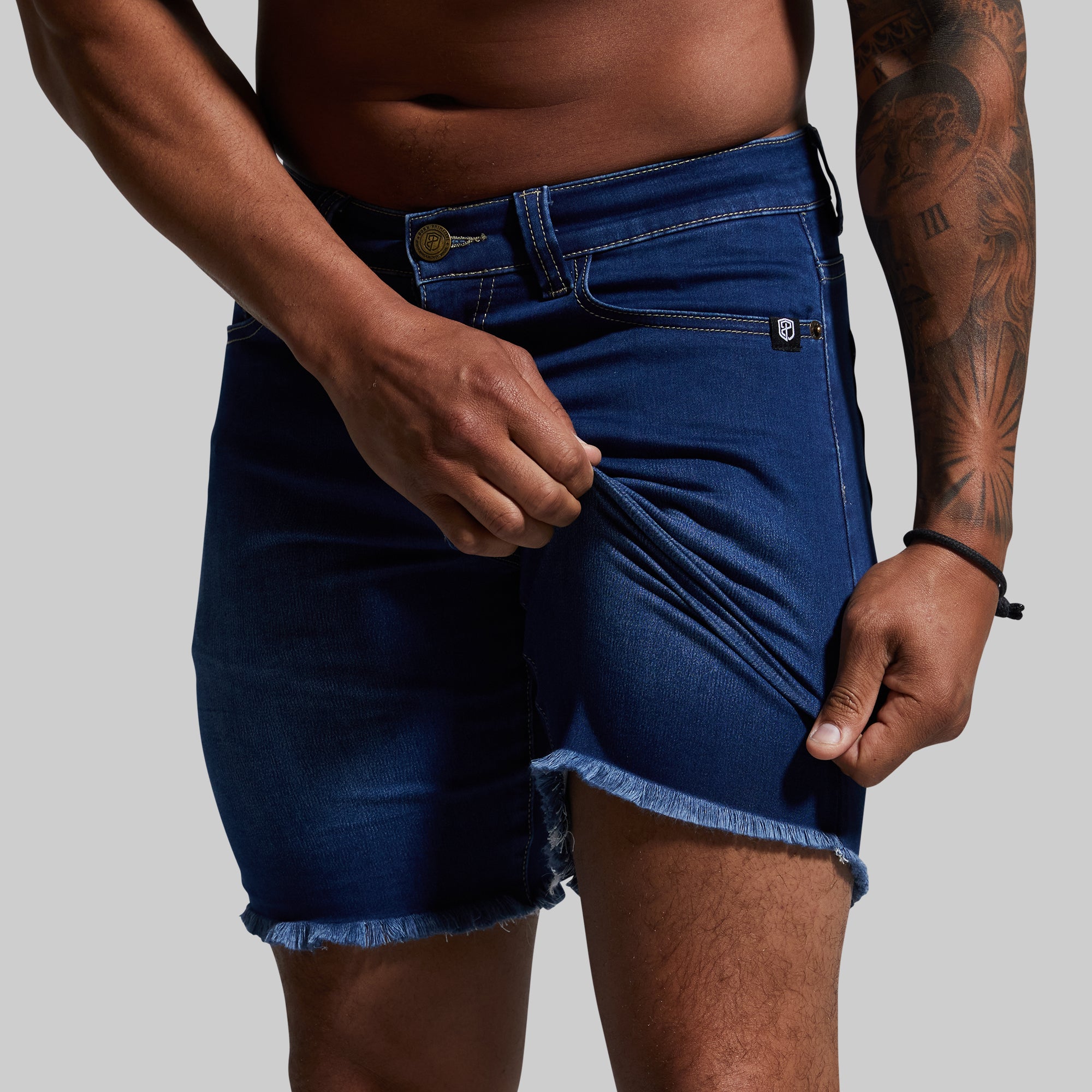 Stretchy Denim Jorts for Women - Dark Wash High Waist Jean Shorts | Comfortable & Flexible for Summer, Beach, and Casual Outings