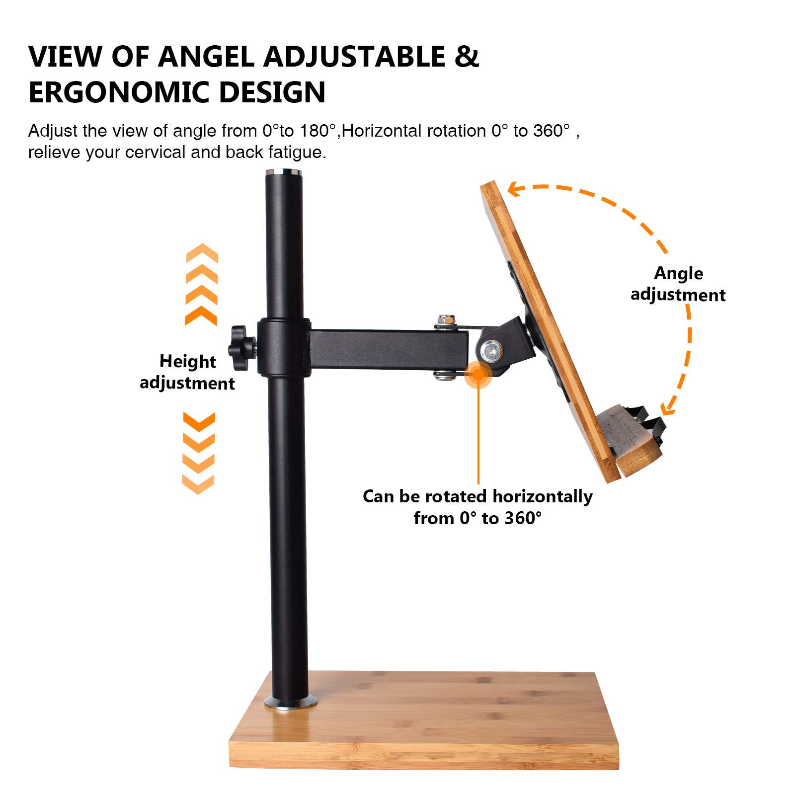 Adjustable Book Stand Holder - Ergonomic Reading & Studying Desk Organizer for Books, Tablets, and Laptops - Perfect for Home Office, Library, and Classroom Use