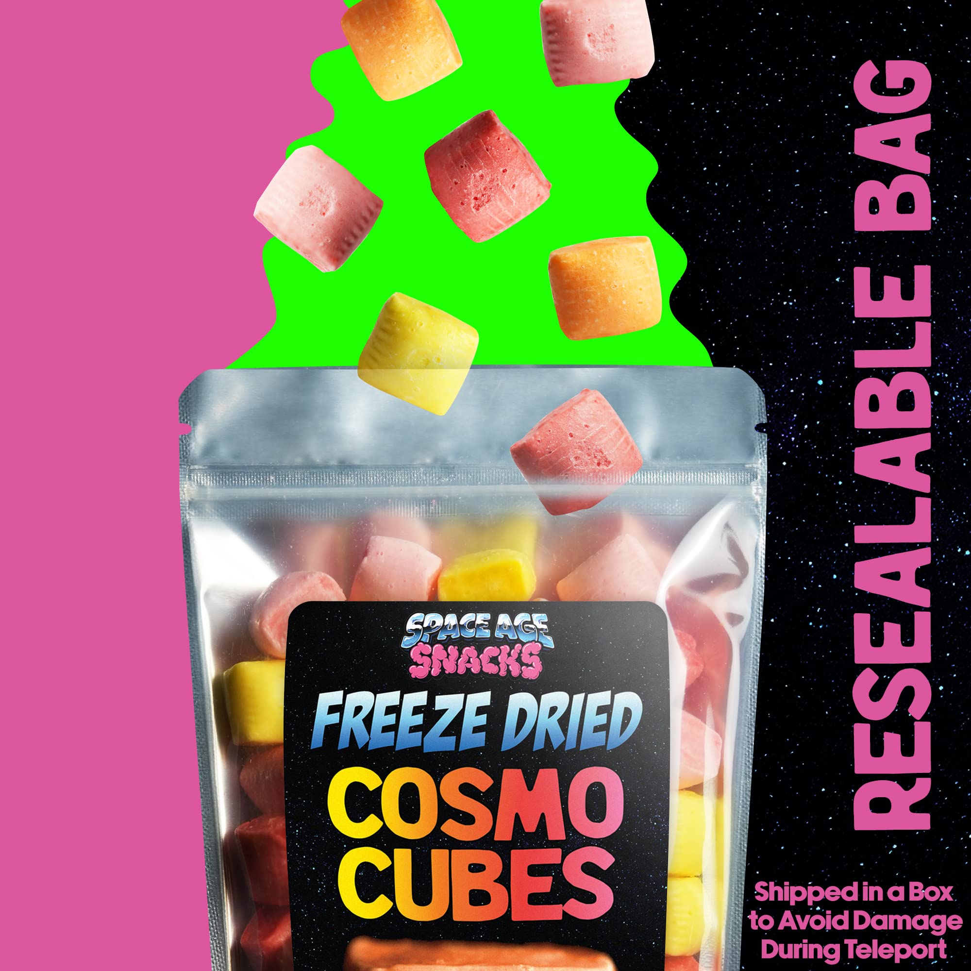 Premium Freeze Dried Cosmo Cubes Candy - 5oz Gourmet Snack for Gifting & Parties