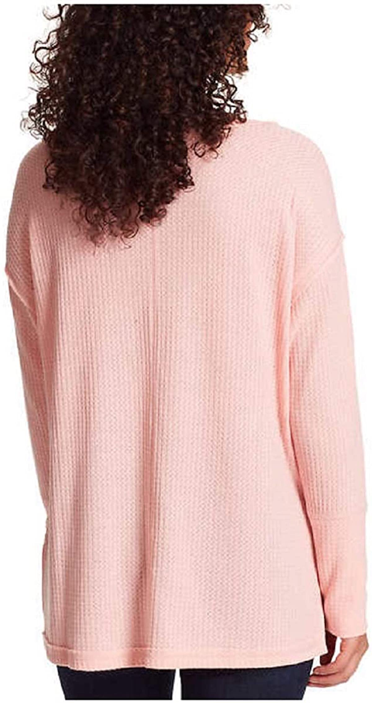 Vintage American Women's Thermal Knit Top - Cozy Long Sleeve Winter Shirt for Casual Wear & Outdoor Activities
