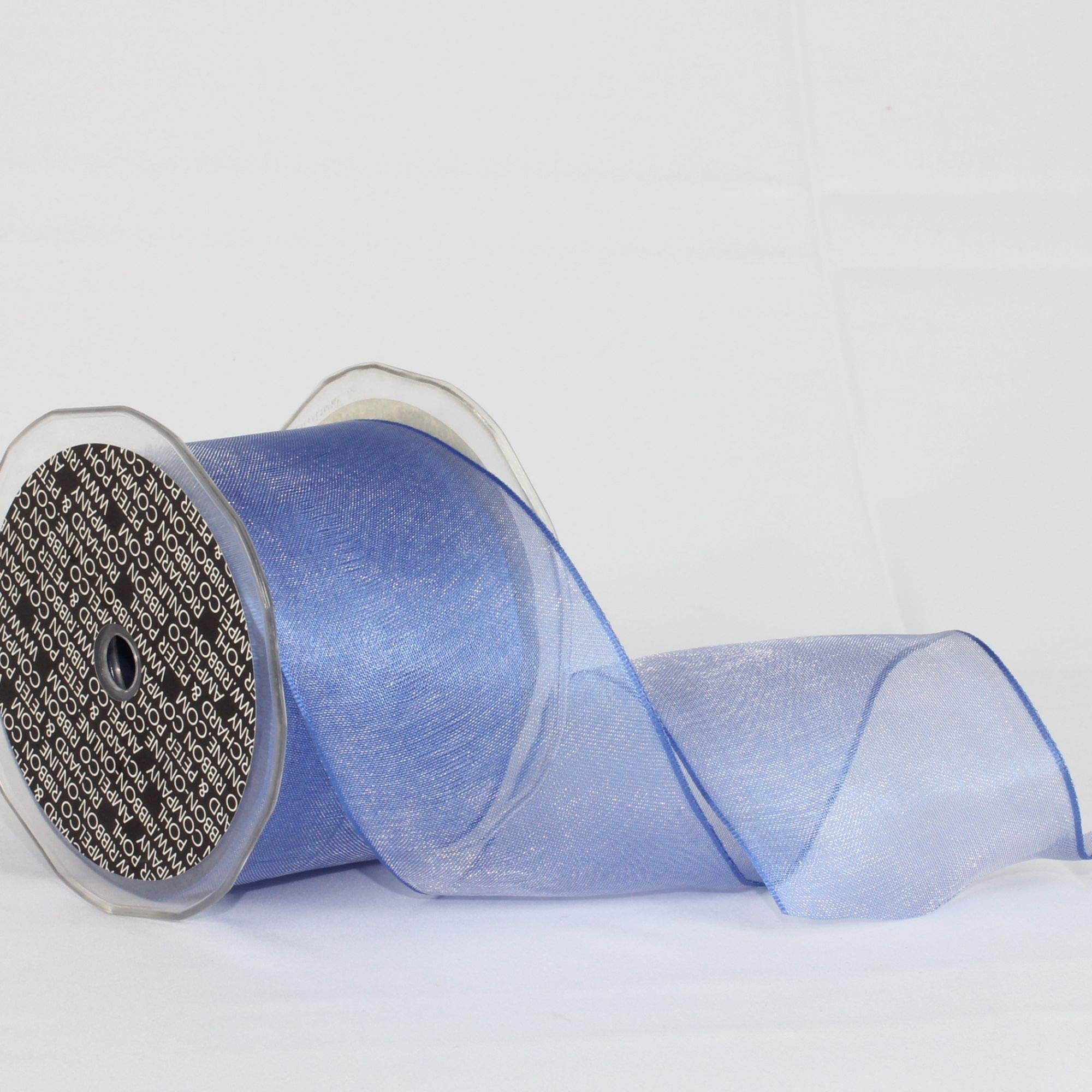 The Ribbon People Crystal Organdy Light Blue Wired Craft Ribbon 2