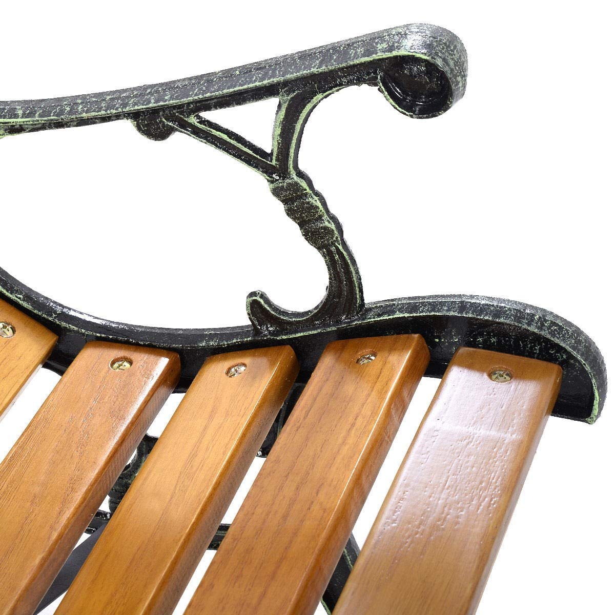 Heavy Duty Outdoor Cast Iron Patio Bench - Rust-Resistant Garden Seating for Backyard, Porch & Lawn - Perfect for Relaxing, Entertaining & Outdoor Decor