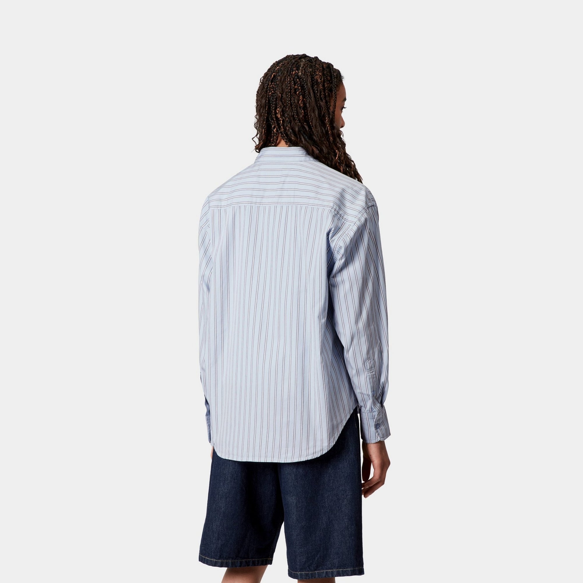 Women's Grimsby Stripe Shirt - Blue Fog | Casual Button Down Top for Work, Office & Everyday Wear