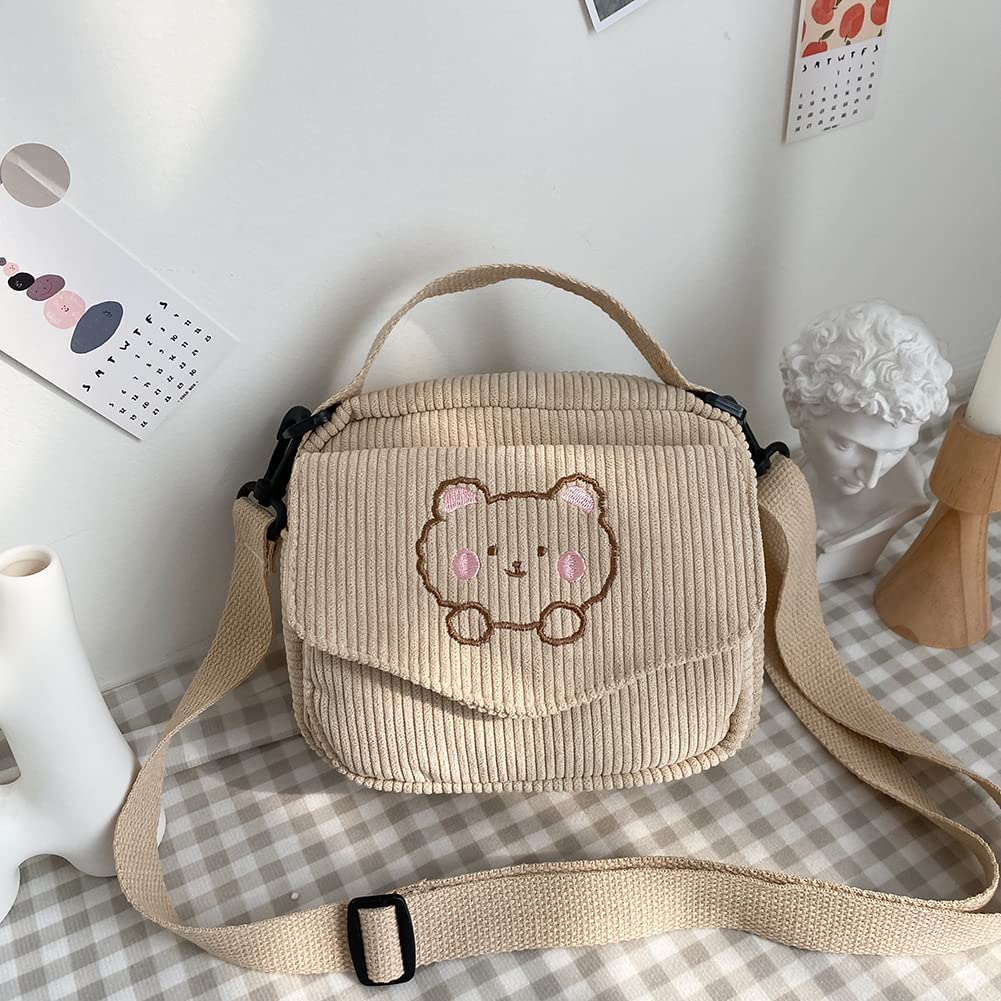 Cute Kawaii Crossbody Bags for Women - Lightweight Mini Purse with Bear Design, Perfect for Phone & Essentials | Ideal for Daily Use, Travel & Shopping