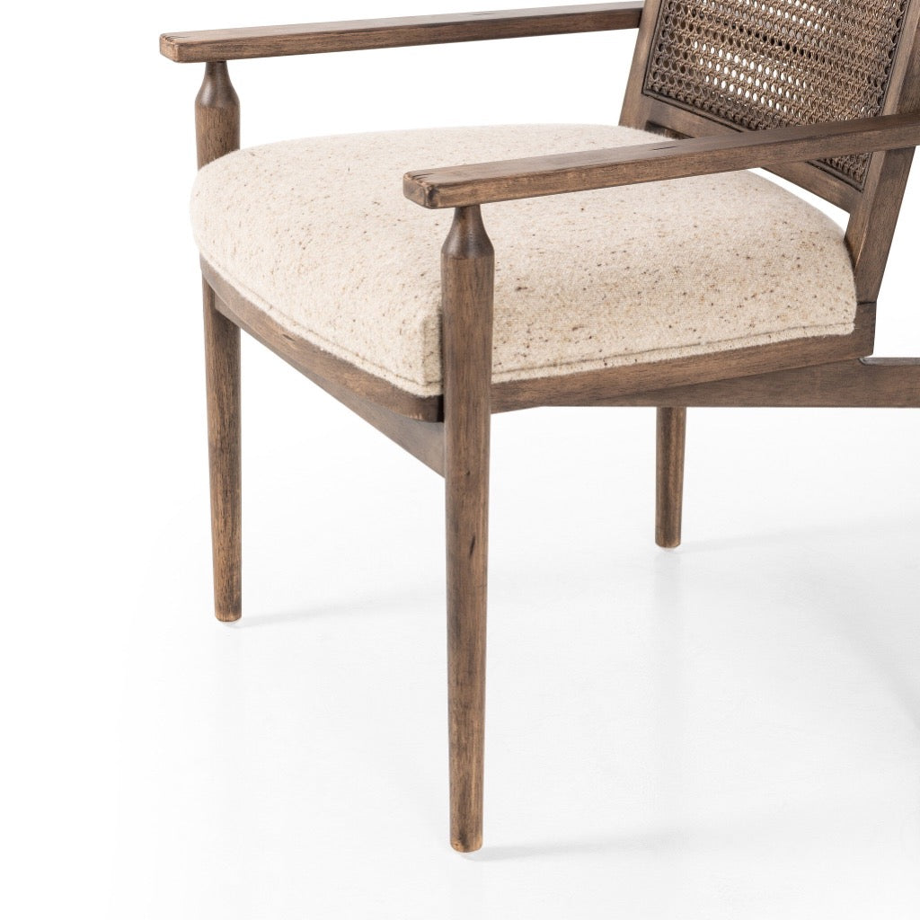 Xavier Dining Armchair in Hasselt Taupe - Modern Upholstered Chair for Kitchen, Dining Room & Office - Comfortable & Stylish Seating Solution