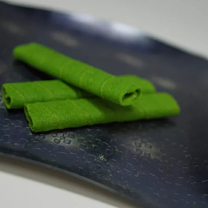 Marukyu Koyamaen Crispy Uji Matcha Crepe Cookie Sticks 16 Count - Japanese Green Tea Snacks for Tea Time, Office Treats & Gift Giving