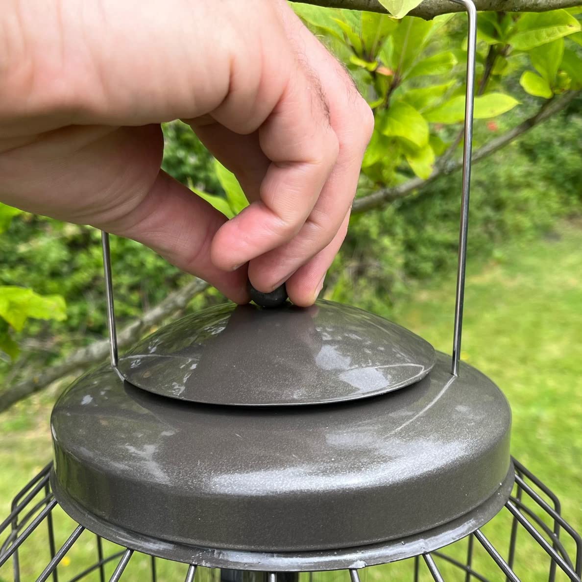 Premium Squirrel-Proof Suet Feeder Cage - Heavy Duty Metal Bird Feeder for Outdoor Use - Ideal for Backyards, Gardens, and Bird Watching Enthusiasts
