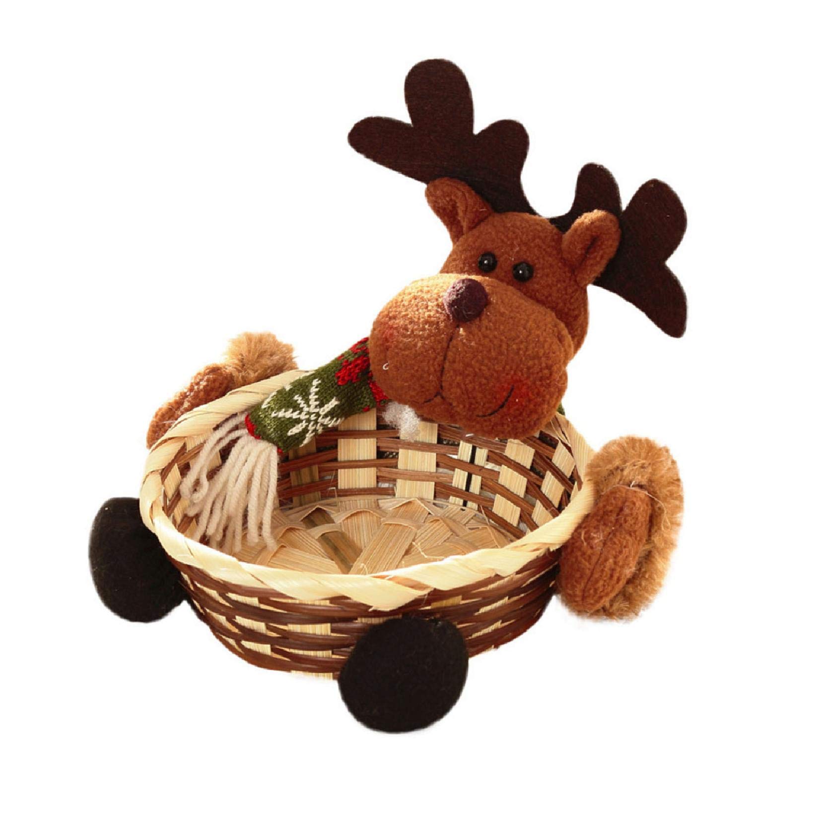 Lroplie Christmas Candy Storage Basket - Santa Claus Holiday Decor for Candy, Gifts & Party Supplies | Perfect for Home, Office & Festive Decorations