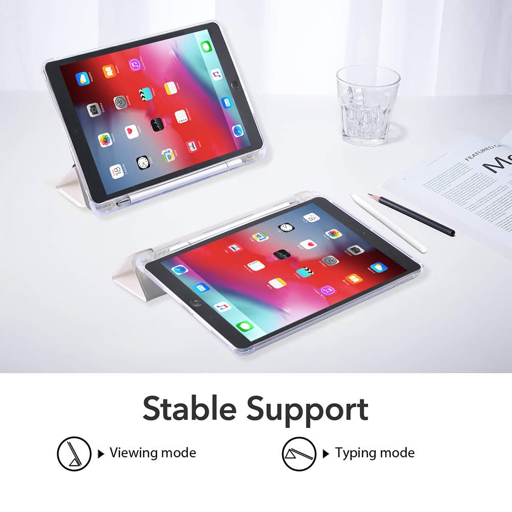 Idocolors Purple Cow Print iPad Pro 10.5 Case (2017) & iPad Air 3 Case - Shockproof Lightweight Trifold Stand Cover with Pencil Holder & Anti-Scratch Protection (Model A1701/A1709/A1852) - Perfect for Work, School & Travel