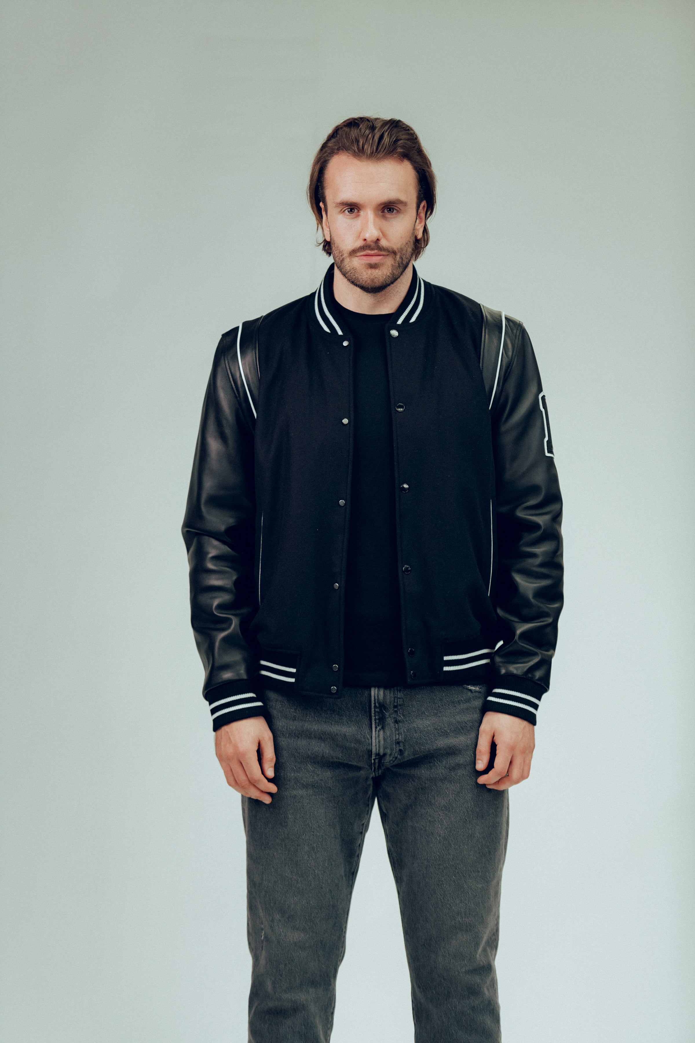BODA Varsity Tall Men's Baseball Jacket - Stylish Letterman Jacket for Casual Wear, Sports & Outdoor Activities
