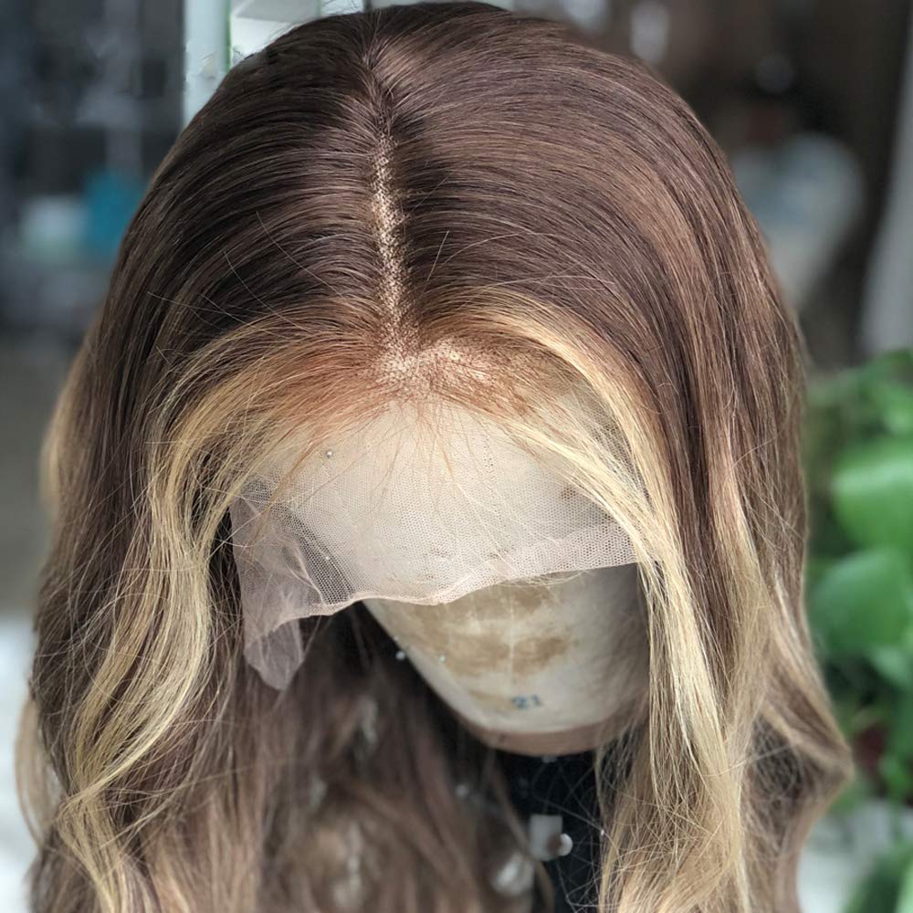 13x6 Lace Front Wig Brazilian Virgin Human Hair - Ombre Blonde Loose Wave 150% Density 22 Inch Glueless Wig with Baby Hair & Pre-Plucked Hairline for Black Women | Perfect for Daily Wear, Parties & Special Occasions