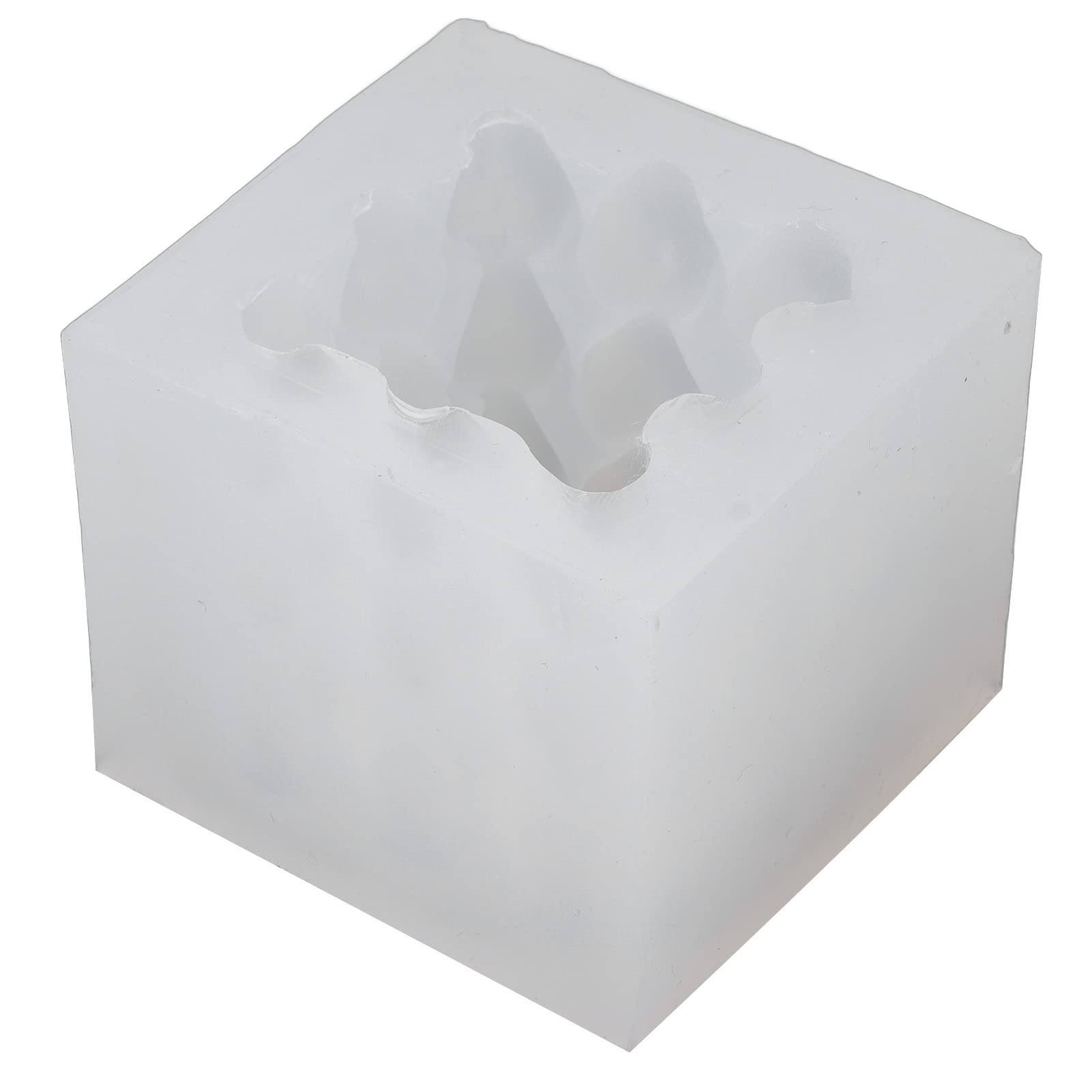 ASixxSIX 3D Bubble Cube & Heart Candle Silicone Mold - High Temp Resistant for DIY Aromatherapy Candles, Soap, Christmas Chocolates (XL Size) - Perfect for Home Decor, Romantic Gifts & Holiday Crafts