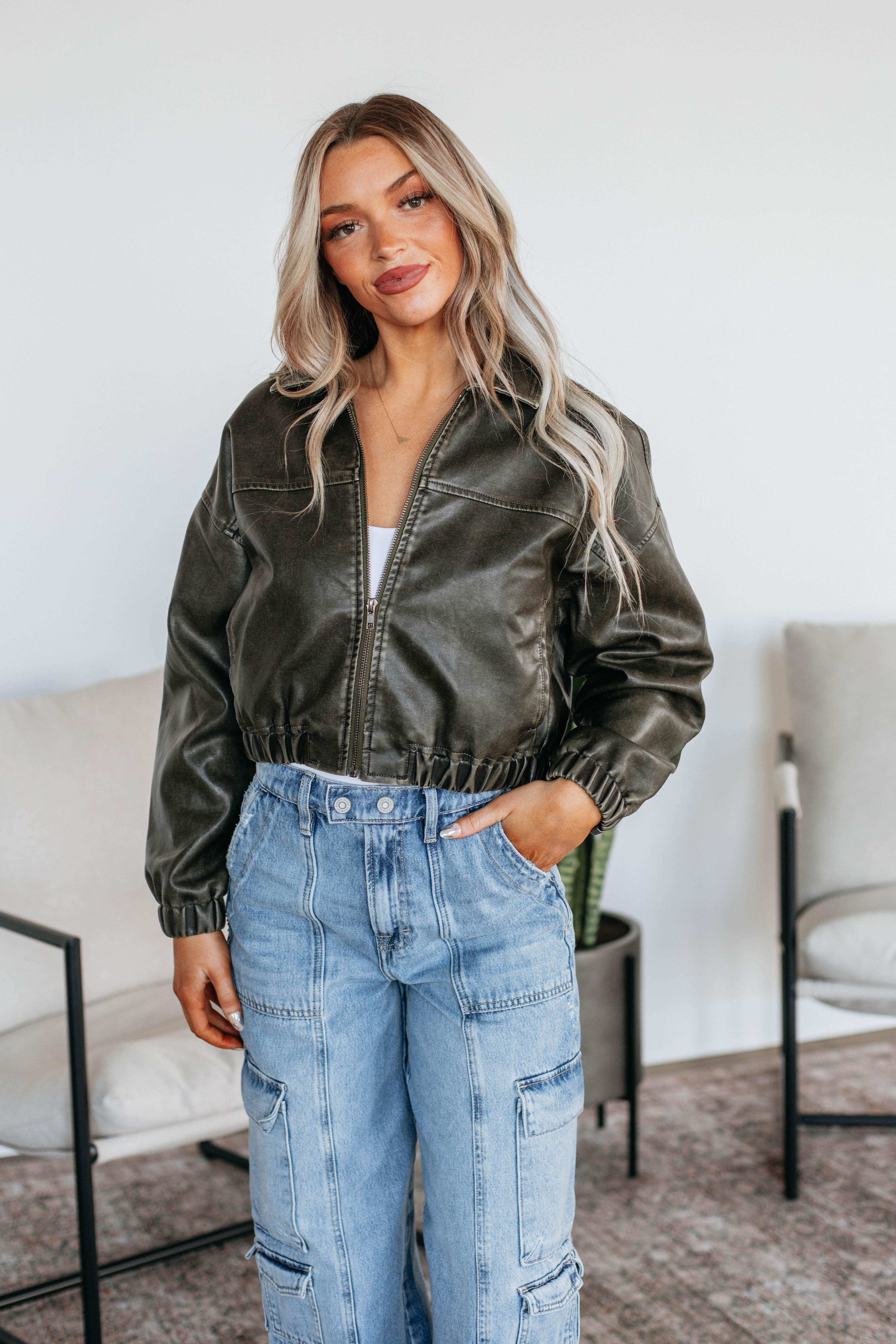 Dominique KanCan Women's Bomber Jacket - Stylish Lightweight Outerwear for Casual & Streetwear Fashion | Perfect for Everyday Wear & Night Out