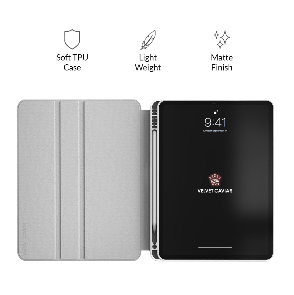 Premium White Opal iPad Case 2.0 - Slim Protective Cover for iPad Air/Pro (10.9-12.9