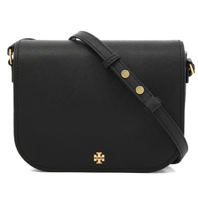 Tory Burch Emerson Women's Saffiano Leather Crossbody Bag - Black | Stylish & Durable Shoulder Purse for Work, Travel & Everyday Use